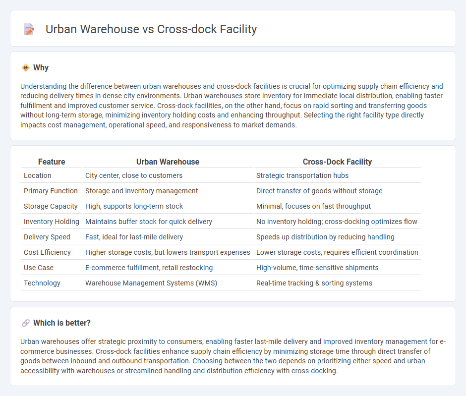 Urban Warehouse vs Cross-Dock Facility in Logistics