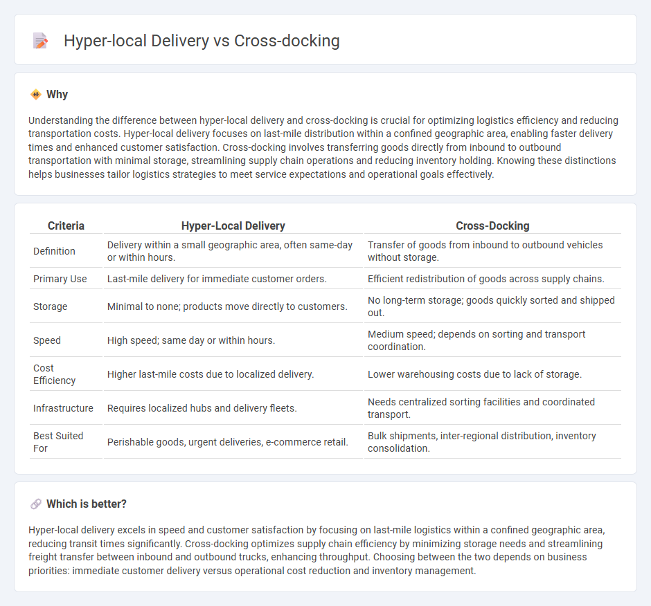 Hyper-Local Delivery vs Cross-Docking in Logistics