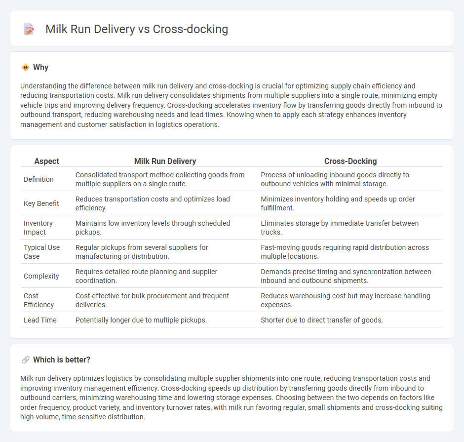 Milk Run Delivery vs Cross-Docking in Logistics