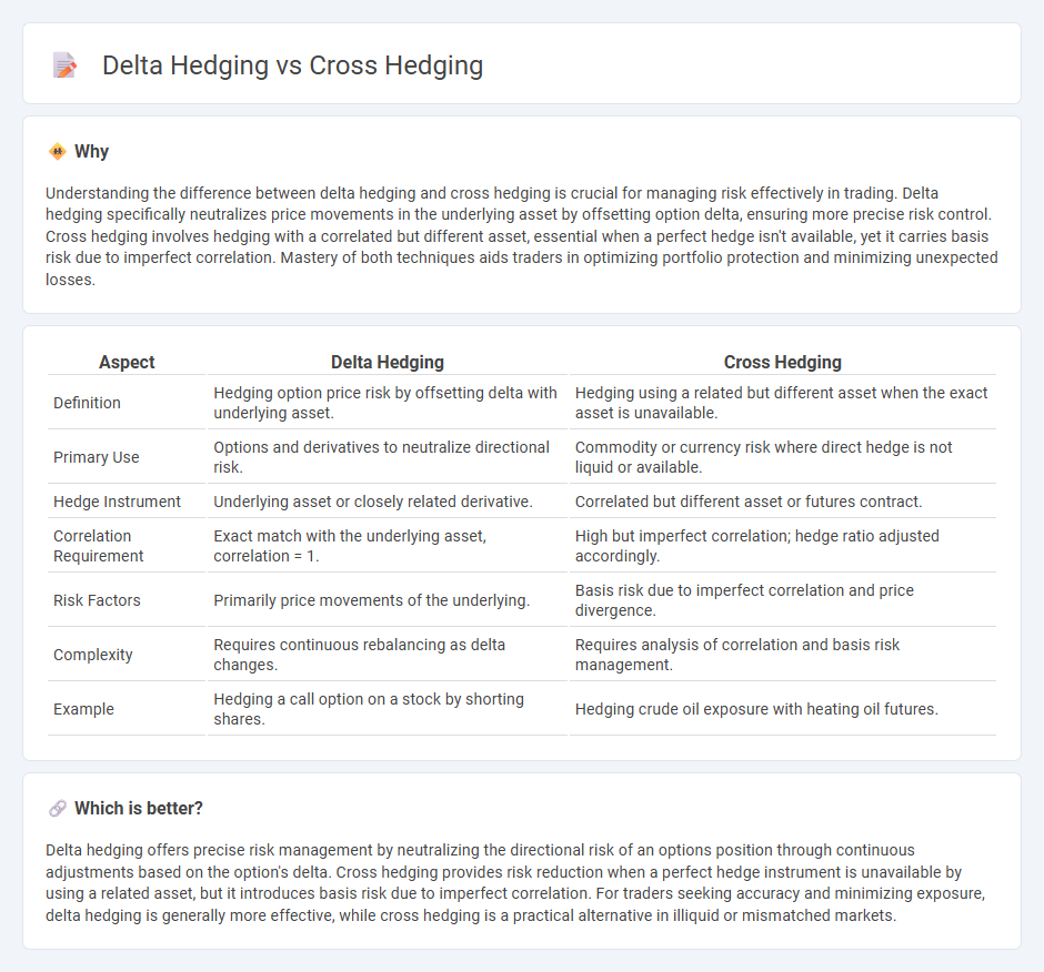Delta Hedging vs Cross Hedging in Trading