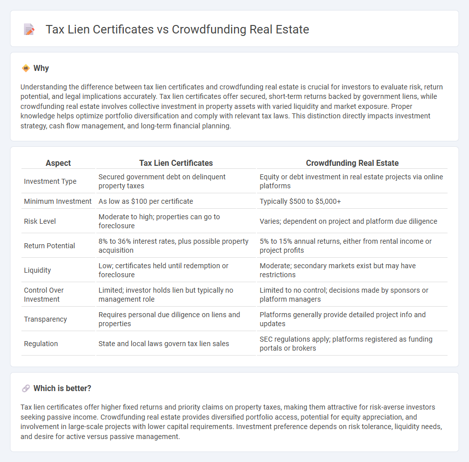 Tax Lien Certificates vs Crowdfunding Real Estate in Investment