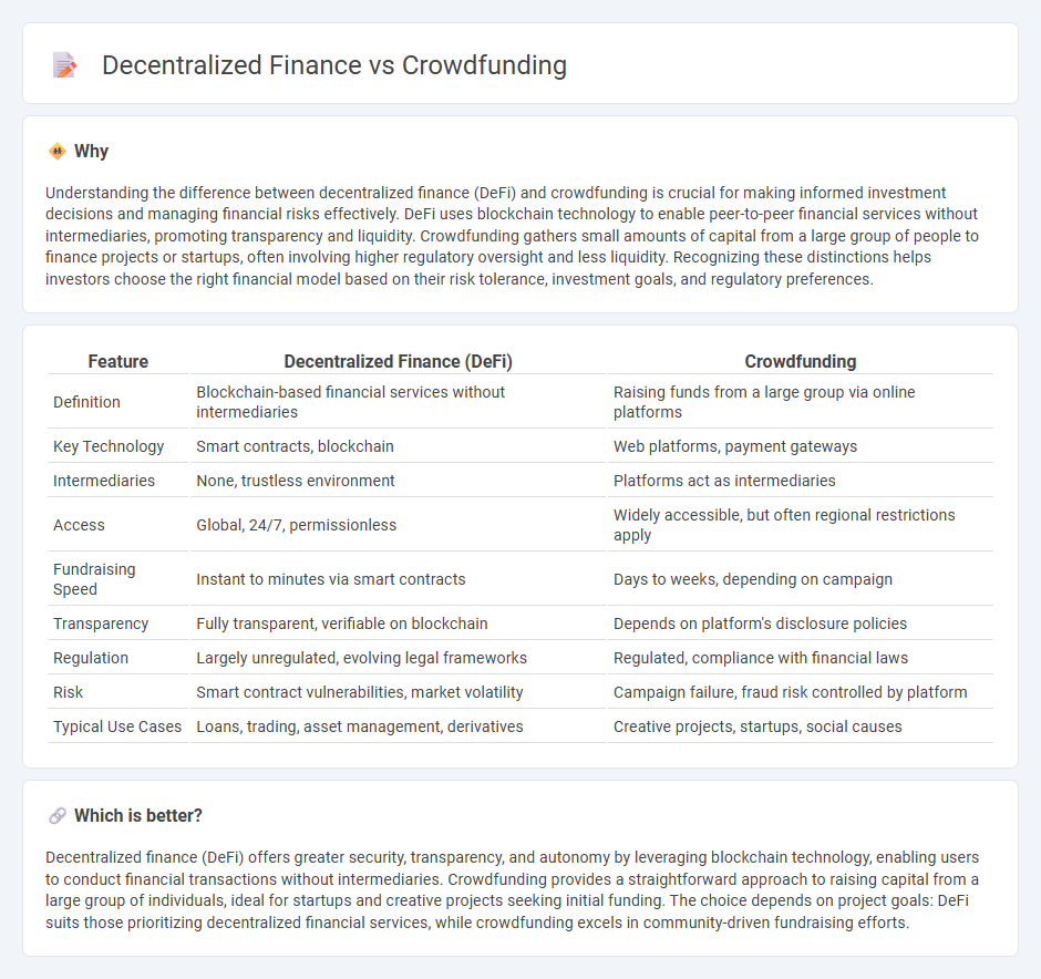 Decentralized Finance vs Crowdfunding in Finance