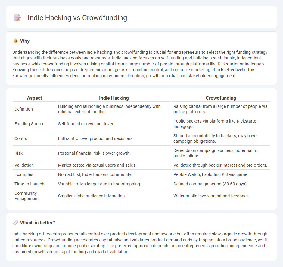 Indie Hacking vs Crowdfunding in Entrepreneurship