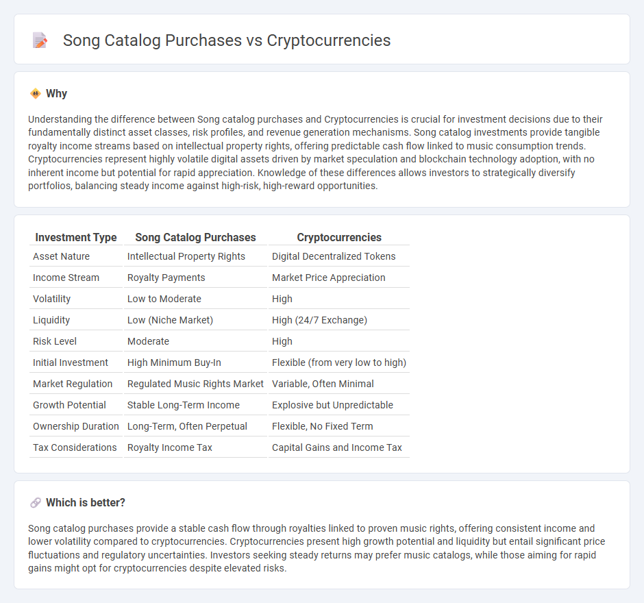 Song Catalog Purchases vs Cryptocurrencies in Investment