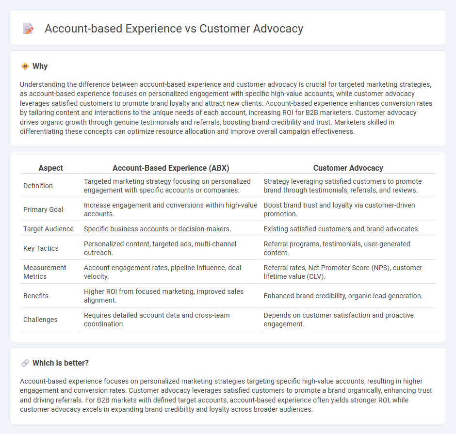 Account-Based Experience vs Customer Advocacy in Marketing