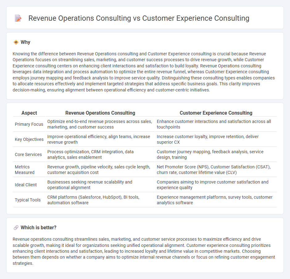 Revenue Operations Consulting vs Customer Experience Consulting in Consulting