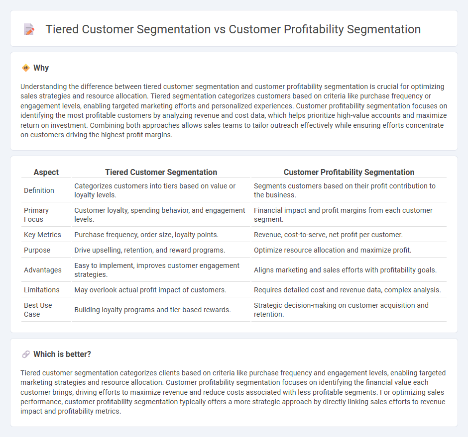 Tiered Customer Segmentation vs Customer Profitability Segmentation in Sales