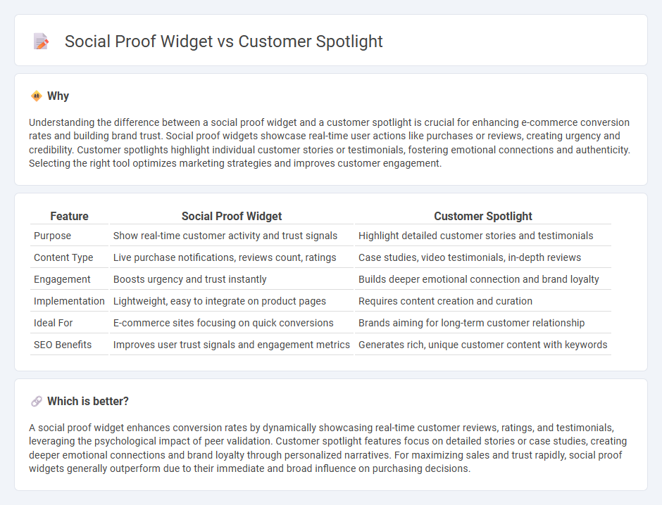 Social Proof Widget vs Customer Spotlight in Commerce