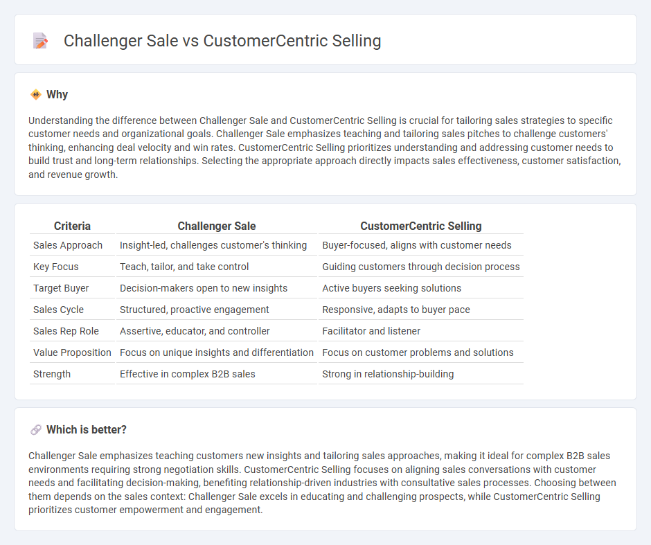 Challenger Sale vs Customercentric Selling in Sales