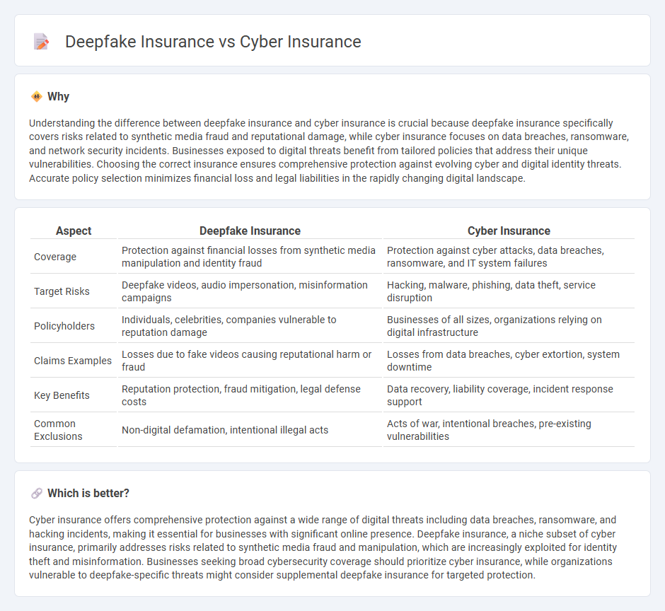 Deepfake Insurance vs Cyber Insurance in Insurance