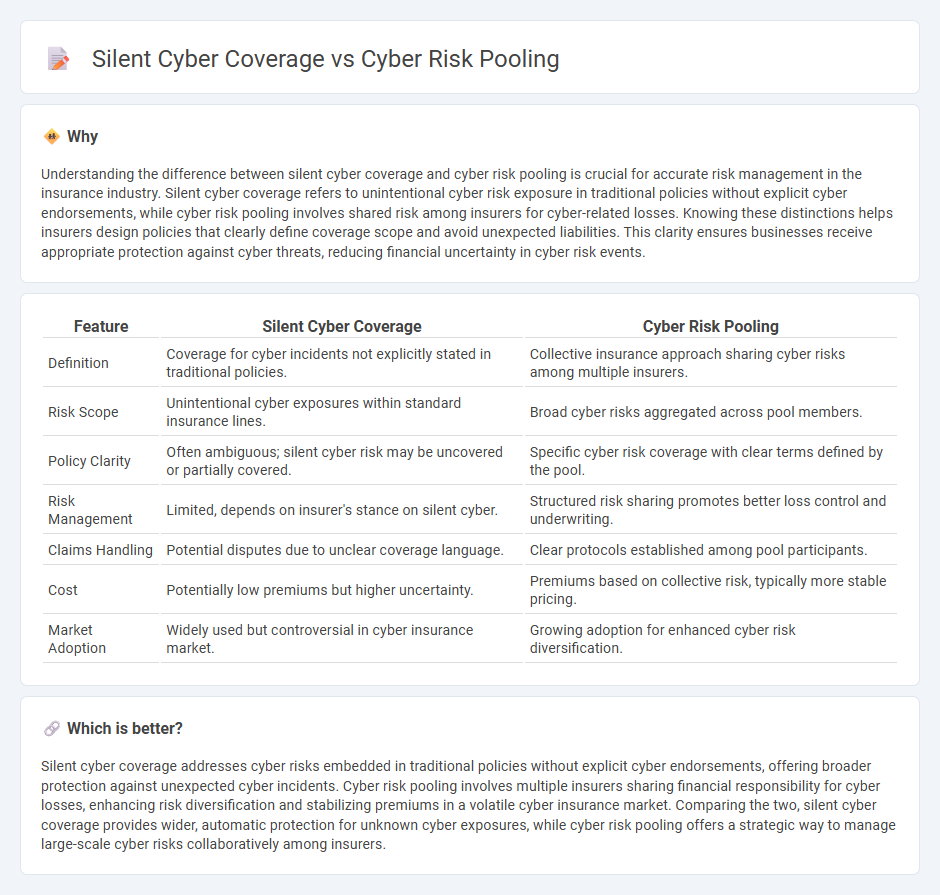 Silent Cyber Coverage vs Cyber Risk Pooling in Insurance