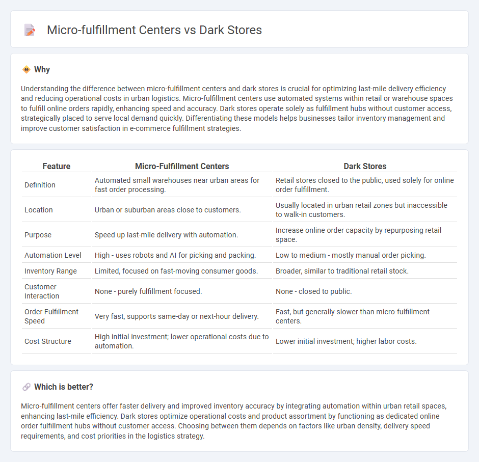Micro-Fulfillment Centers vs Dark Stores in Logistics