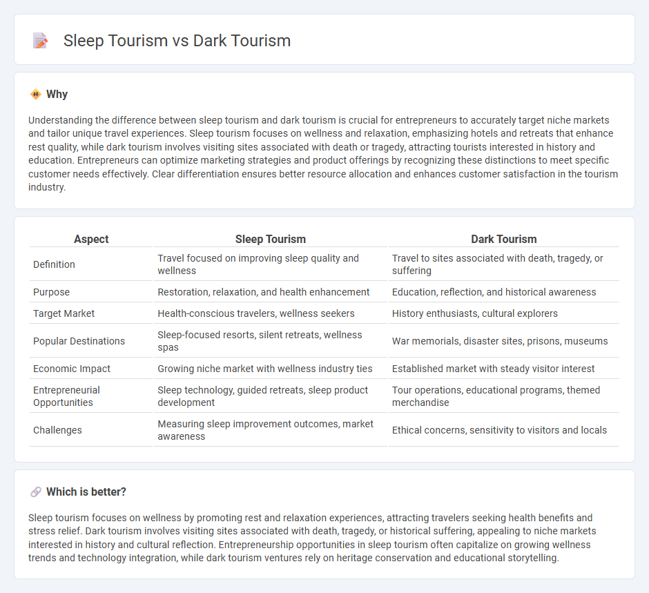 Sleep Tourism vs Dark Tourism in Entrepreneurship