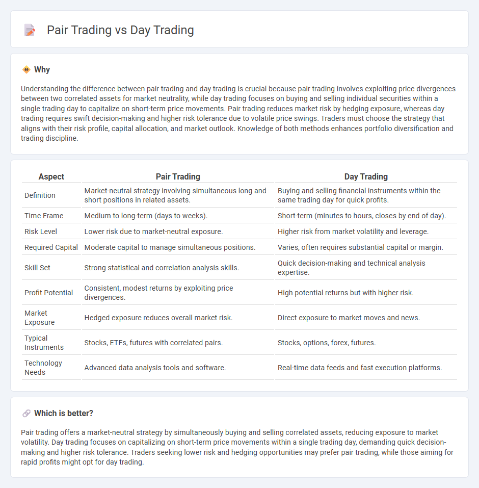 Pair Trading vs Day Trading in Trading