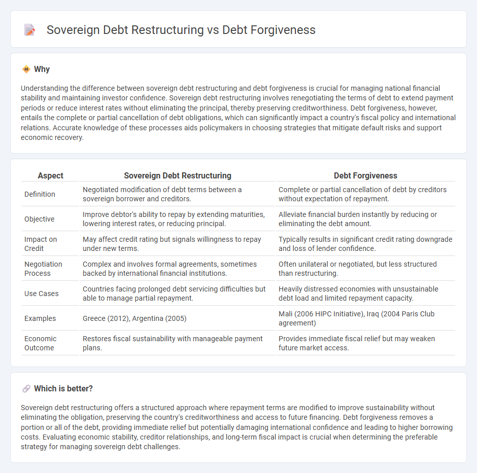 Sovereign Debt Restructuring vs Debt Forgiveness in Finance