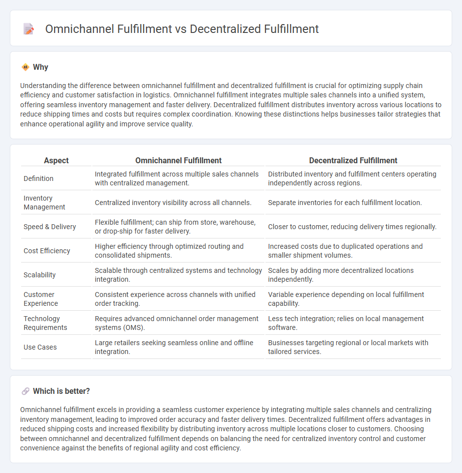 Omnichannel Fulfillment vs Decentralized Fulfillment in Logistics
