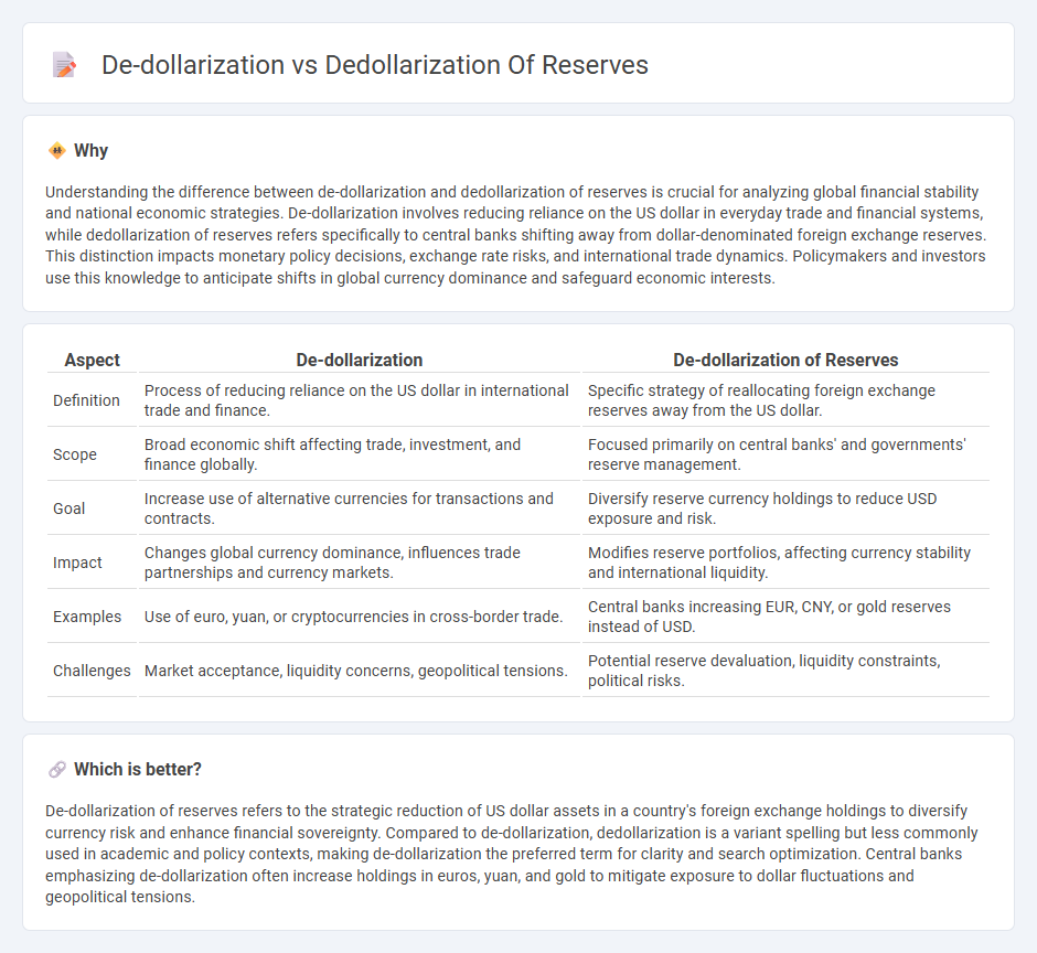 De-Dollarization vs Dedollarization Of Reserves in Economy