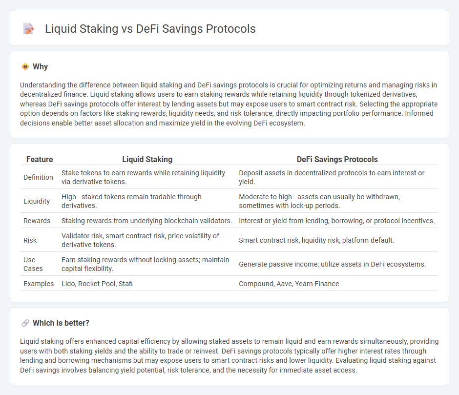 Liquid Staking vs Defi Savings Protocols in Finance