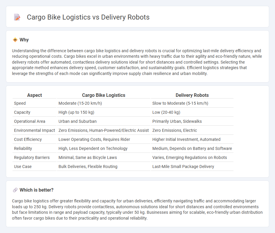 Cargo Bike Logistics vs Delivery Robots in Logistics
