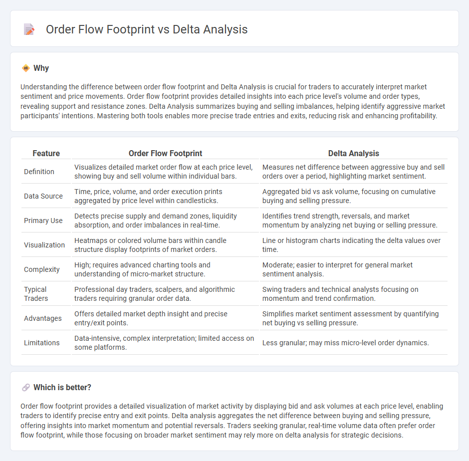 Order Flow Footprint vs Delta Analysis in Trading