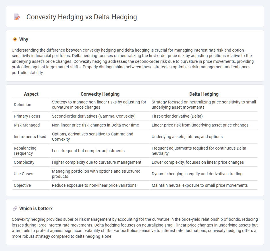 Convexity Hedging vs Delta Hedging in Finance