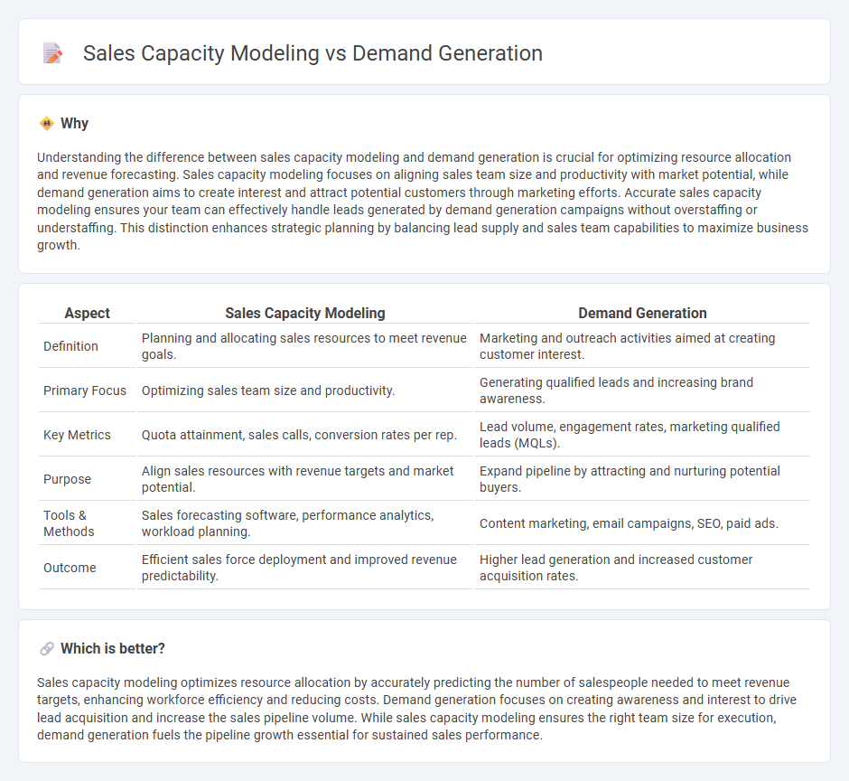 Sales Capacity Modeling vs Demand Generation in Sales