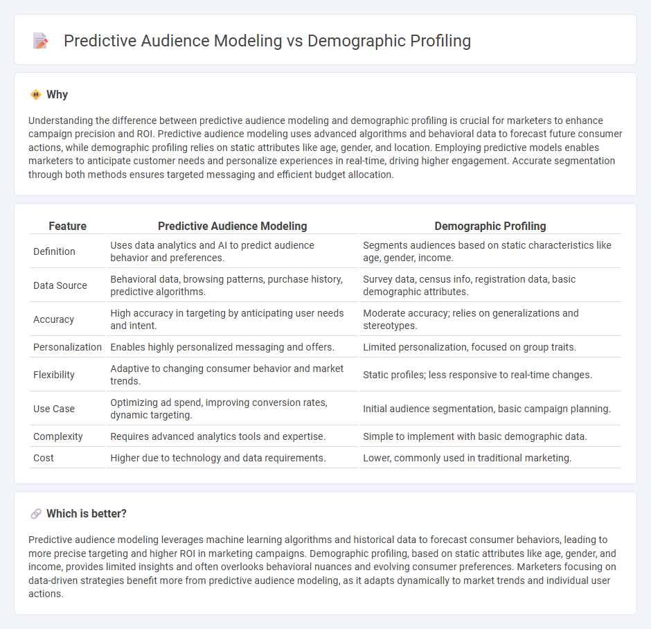 Predictive Audience Modeling vs Demographic Profiling in Marketing