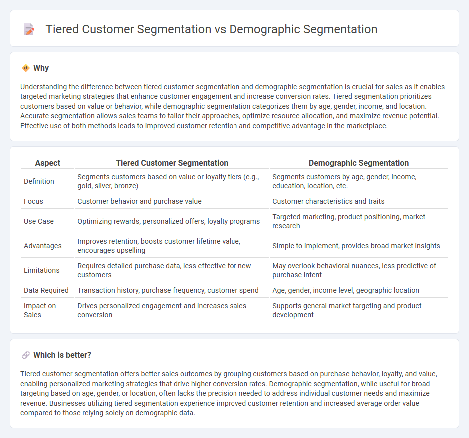 Tiered Customer Segmentation vs Demographic Segmentation in Sales