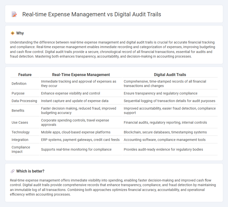Real-Time Expense Management vs Digital Audit Trails in Accounting