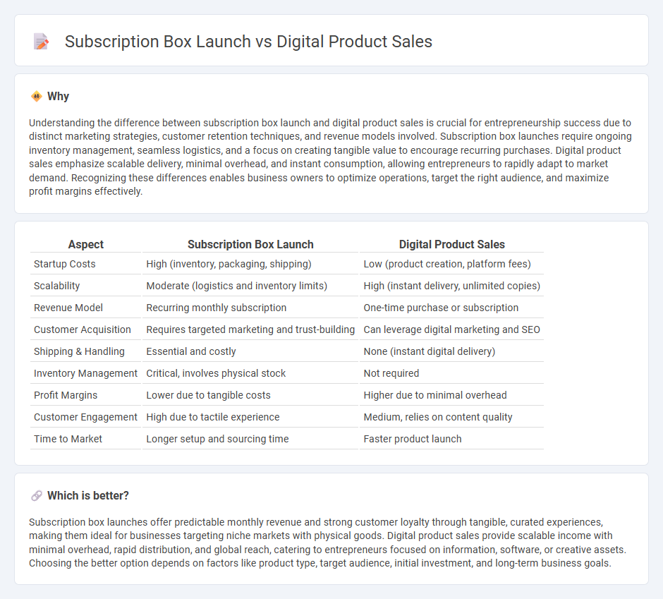 Subscription Box Launch vs Digital Product Sales in Entrepreneurship