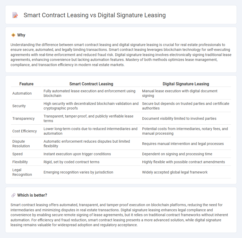 Smart Contract Leasing vs Digital Signature Leasing in Real Estate