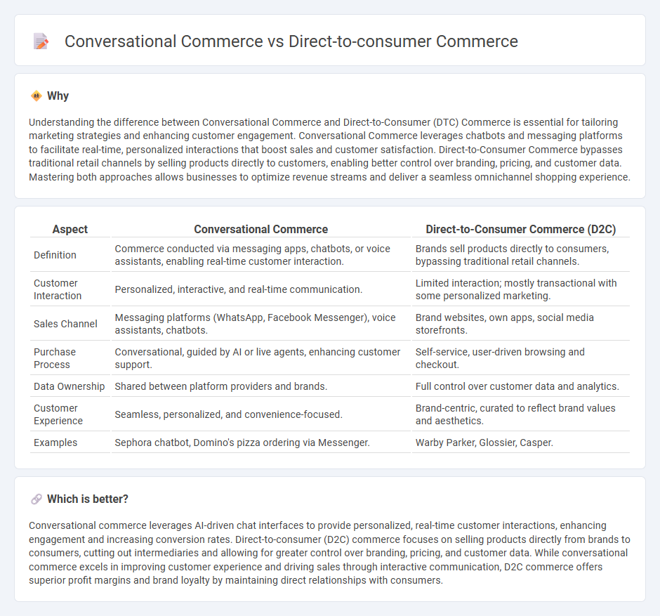 Conversational Commerce vs Direct-To-Consumer Commerce in Commerce