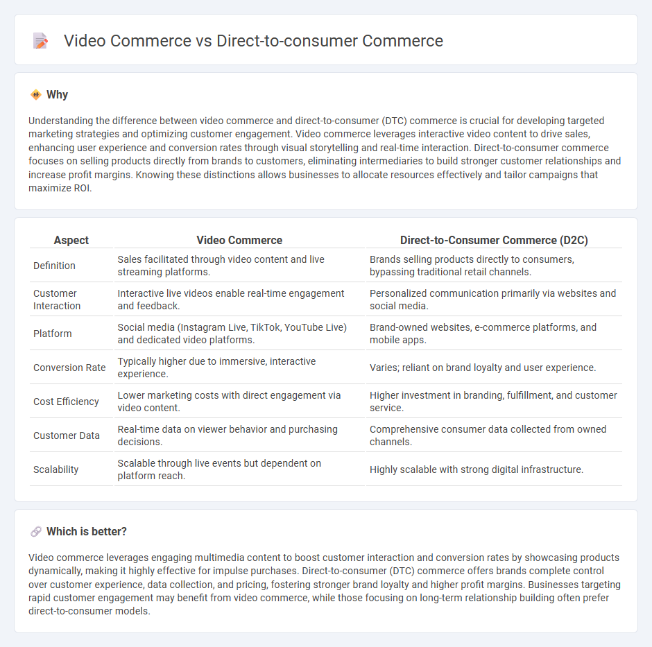 Video Commerce vs Direct-To-Consumer Commerce in Commerce