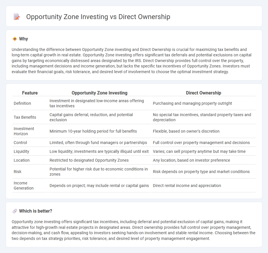 Opportunity Zone Investing vs Direct Ownership in Real Estate