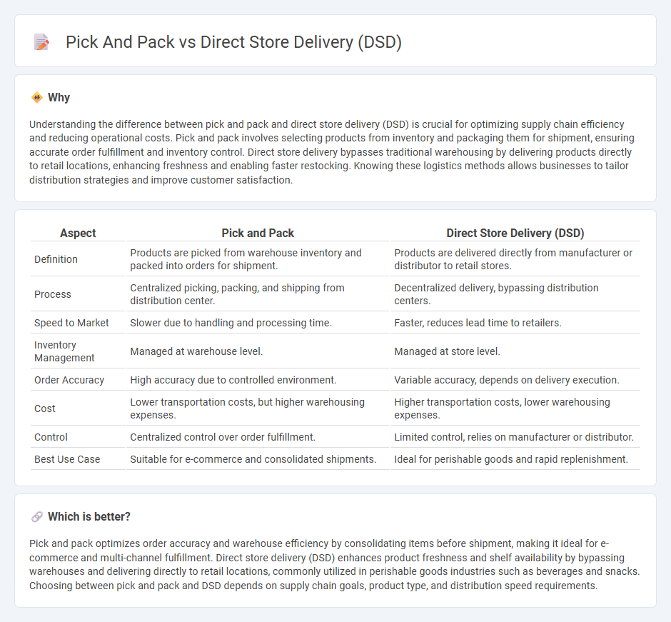 Pick And Pack vs Direct Store Delivery (Dsd) in Logistics