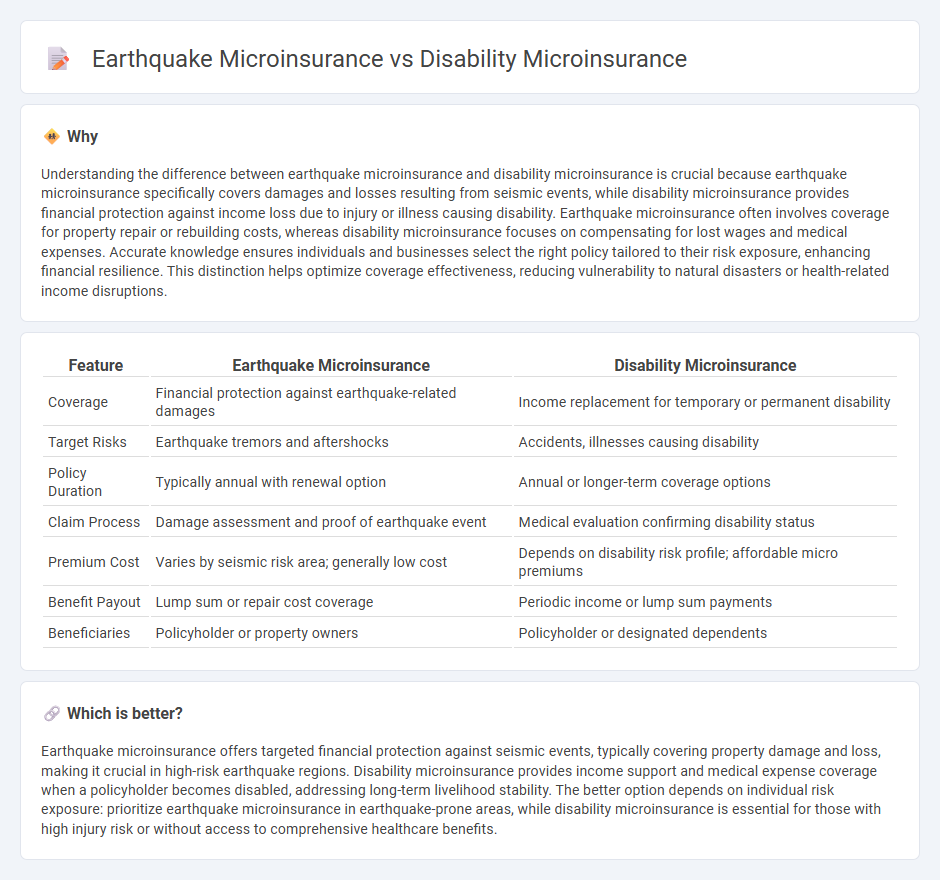 Earthquake Microinsurance vs Disability Microinsurance in Insurance