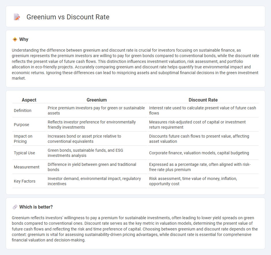Greenium vs Discount Rate in Finance