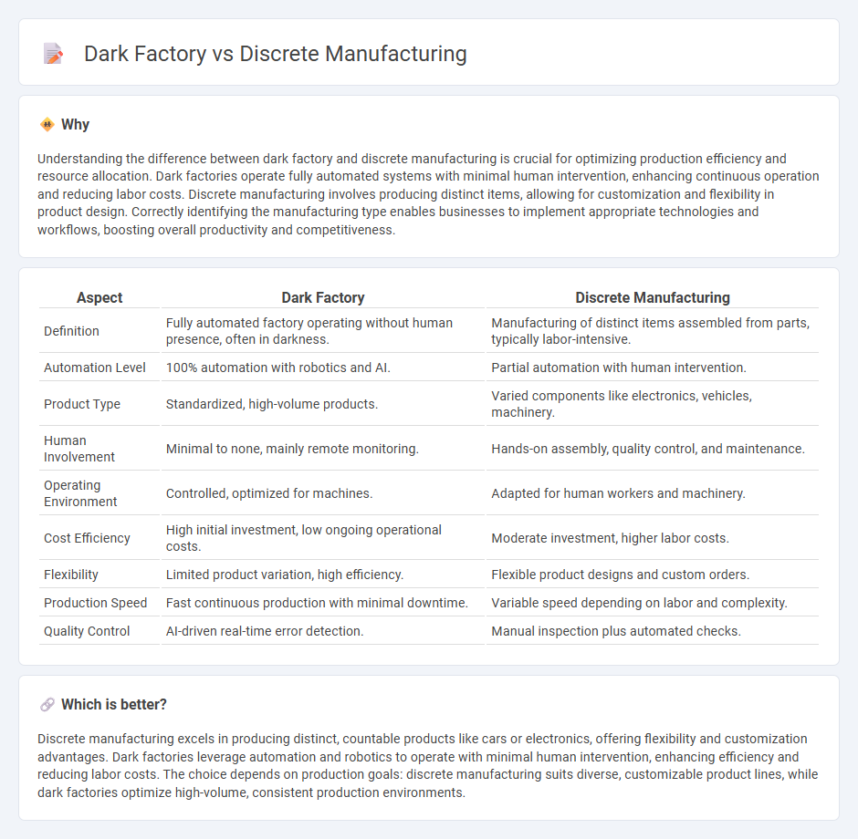 Dark Factory vs Discrete Manufacturing in Manufacturing