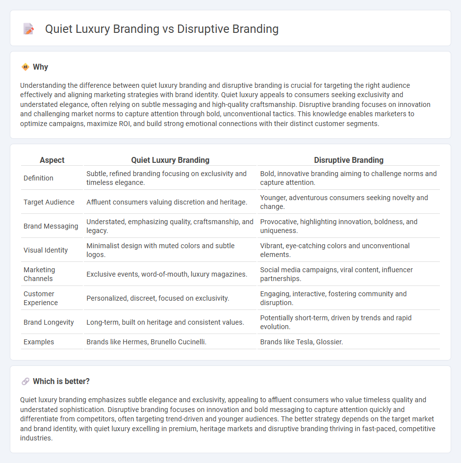 Quiet Luxury Branding vs Disruptive Branding in Marketing