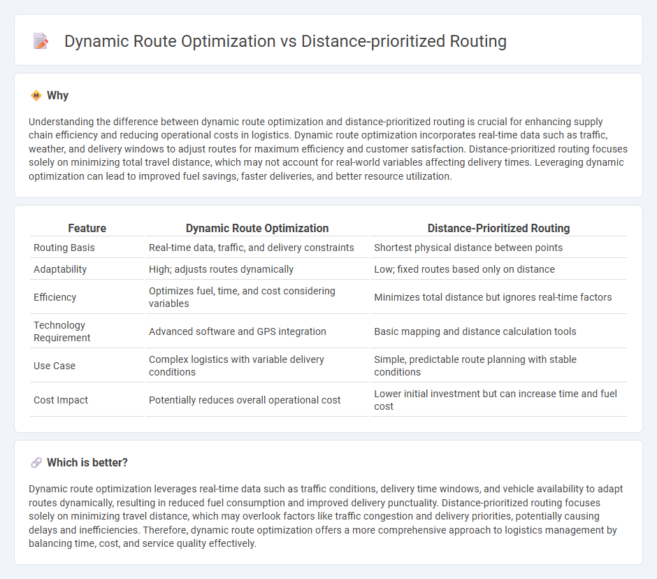 Dynamic Route Optimization vs Distance-Prioritized Routing in Logistics