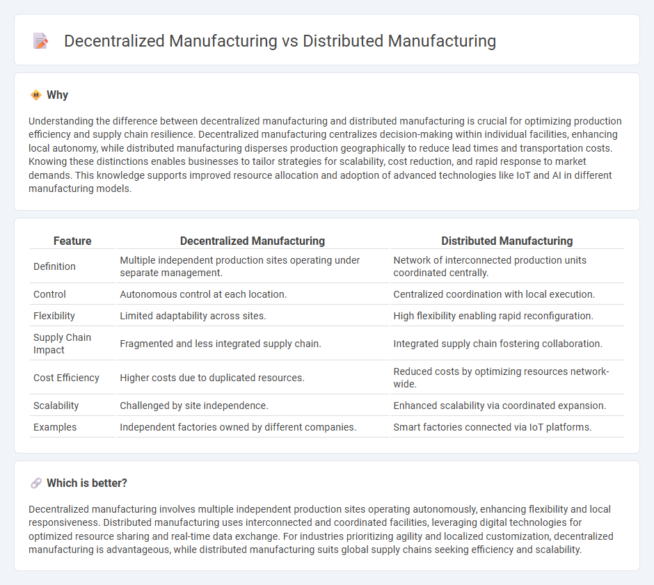 Decentralized Manufacturing vs Distributed Manufacturing in Manufacturing