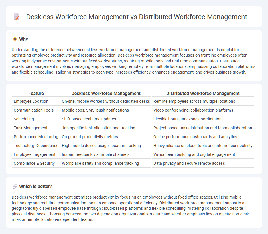 Deskless Workforce Management vs Distributed Workforce Management in Human Resources