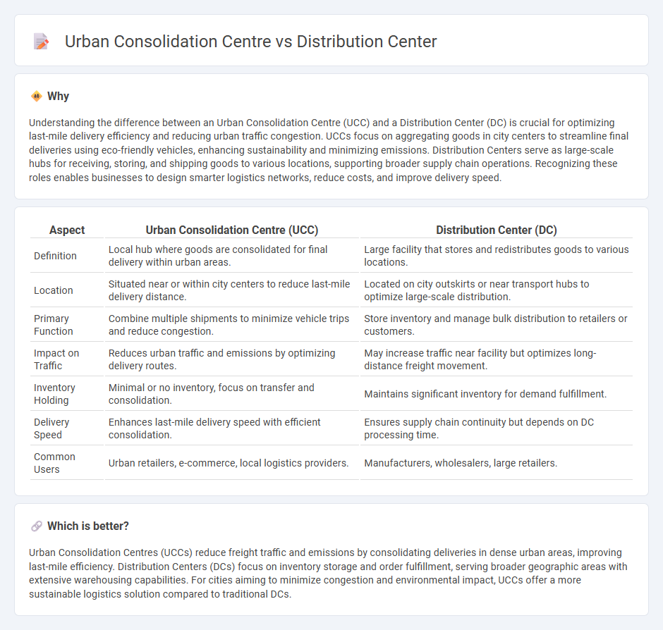 Urban Consolidation Centre vs Distribution Center in Logistics