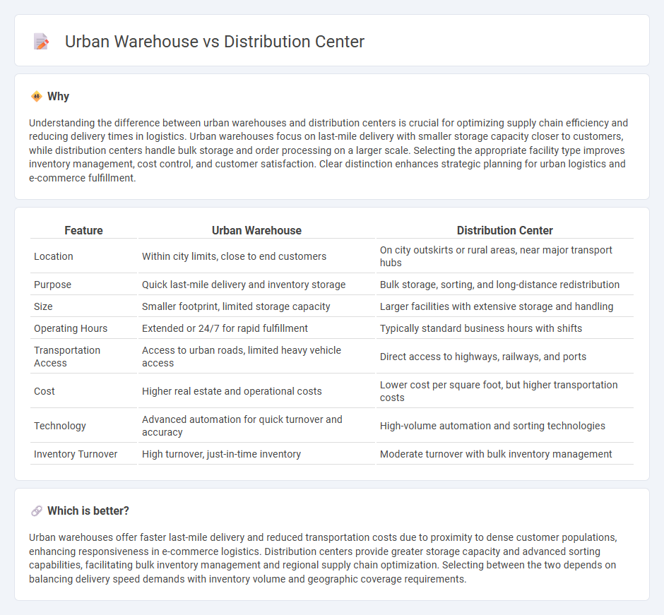 Urban Warehouse vs Distribution Center in Logistics