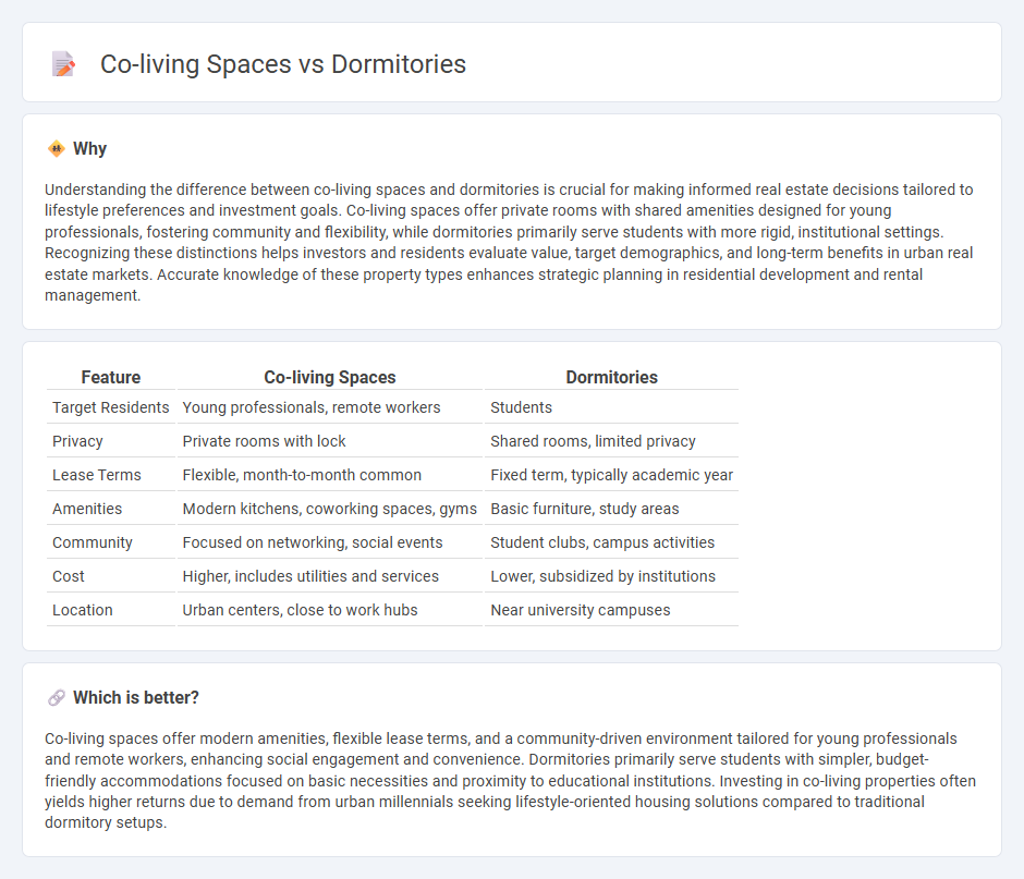 Co-Living Spaces vs Dormitories in Real Estate