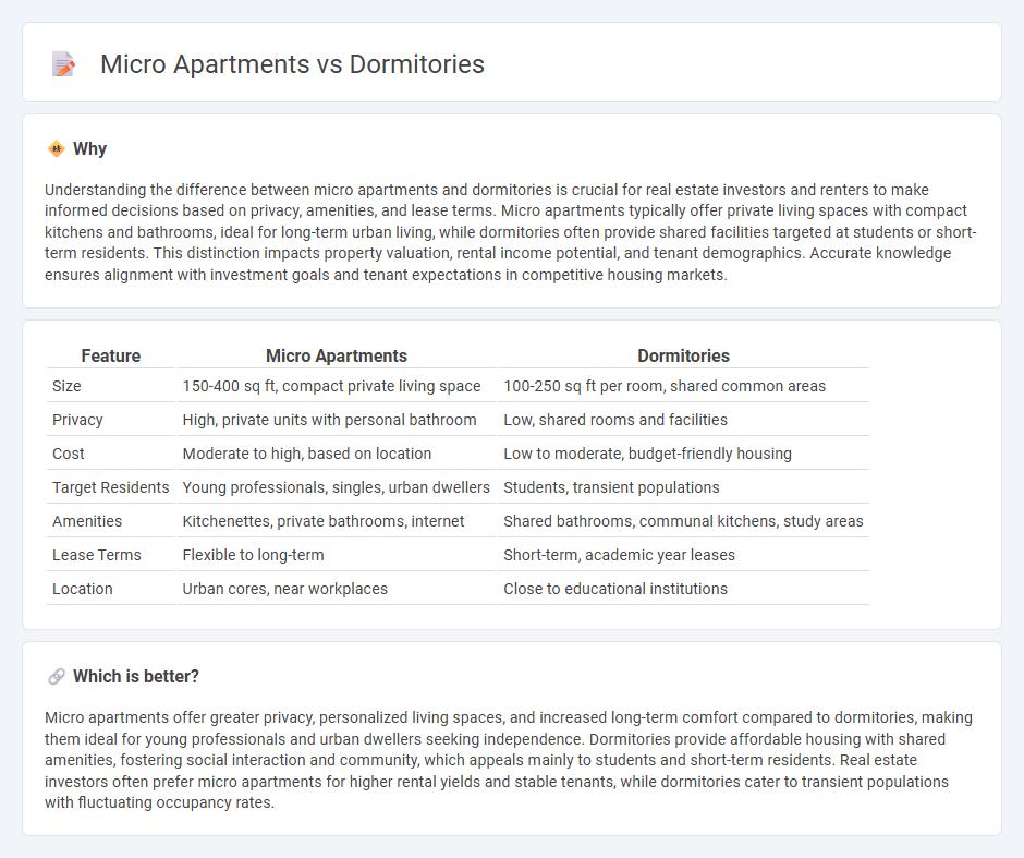Micro Apartments vs Dormitories in Real Estate