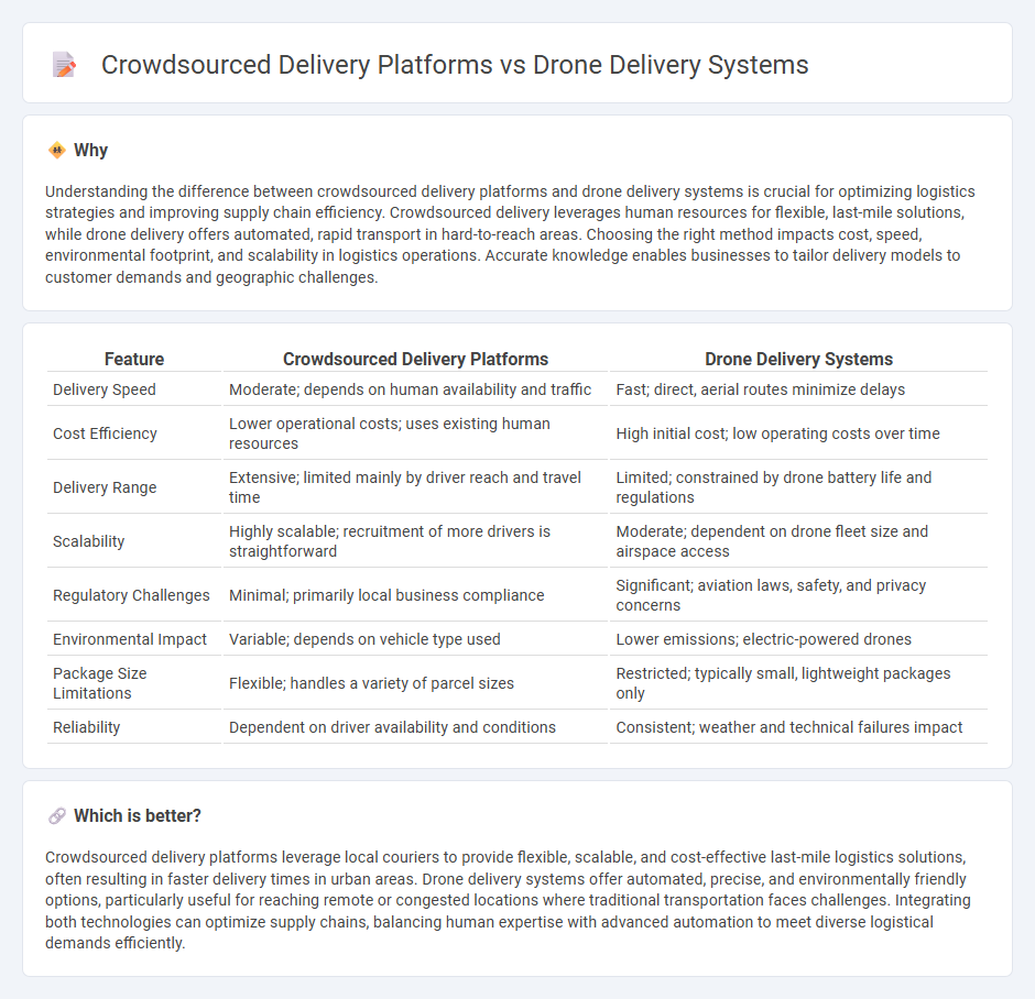 Crowdsourced Delivery Platforms vs Drone Delivery Systems in Logistics