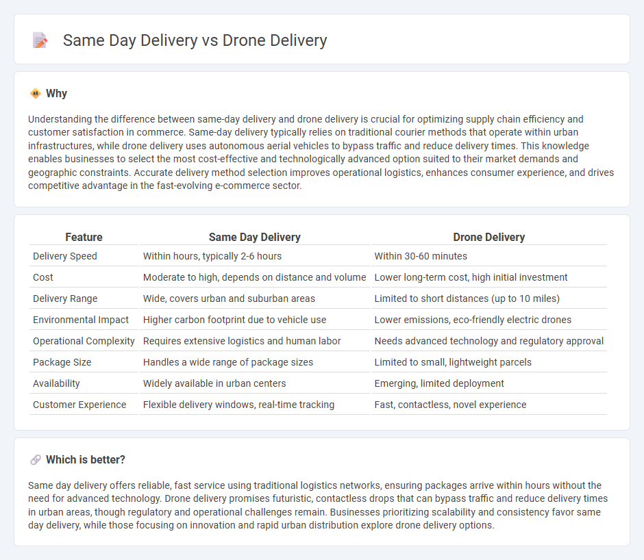Same Day Delivery vs Drone Delivery in Commerce