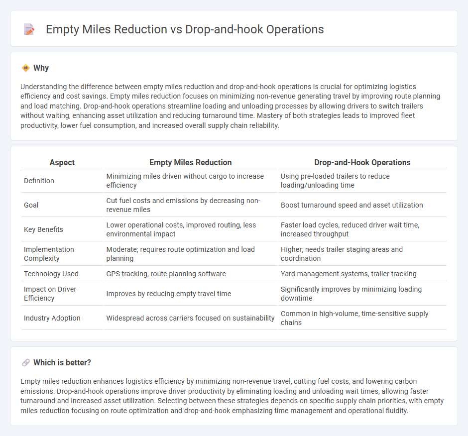 Empty Miles Reduction vs Drop-And-Hook Operations in Logistics