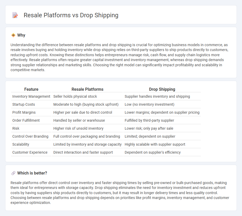 Resale Platforms vs Drop Shipping in Commerce
